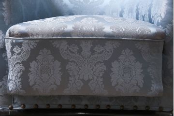ヴィンテージ家具　昭和期　金華山張り　シノワズリースタイルにおすめなラウンジソファ(一人掛けソファ、アームソファ、ビンテージ)(R-046020)