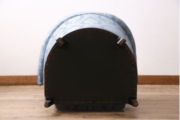ヴィンテージ家具　昭和期　金華山張り　シノワズリースタイルにおすめなラウンジソファ(一人掛けソファ、アームソファ、ビンテージ)(R-046020)