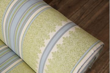 中古　海外輸入品　北欧風のファブリックがお洒落なカウチソファ(ベンチソファ、2人掛け)(R-046021)