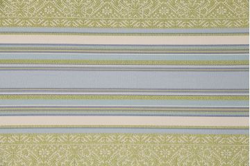 中古　海外輸入品　北欧風のファブリックがお洒落なカウチソファ(ベンチソファ、2人掛け)(R-046021)