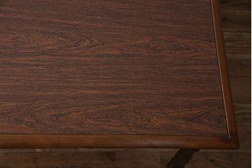 和製ビンテージ　飛騨家具　柏木工　レア!　昭和の薫り漂う優美なダイニングテーブル(テーブル、机、4人掛け)(R-046027)