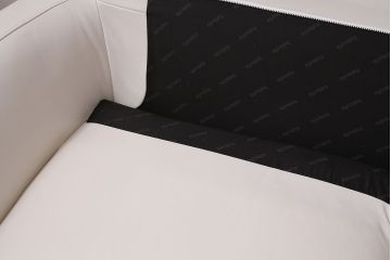 中古　NATUZZI(ナツッジ)　Italsofa(イタルソファ)　本革　ミッドセンチュリーなイタリア製の2人掛けソファ(ラブソファ)(R-046030)