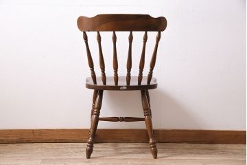 中古　飛騨産業　ビンテージキツツキ　穂高　WINDSOR　カントリースタイルにおすすめのウィンザーチェア(椅子、ダイニングチェア、ウインザーチェア)(R-046031)