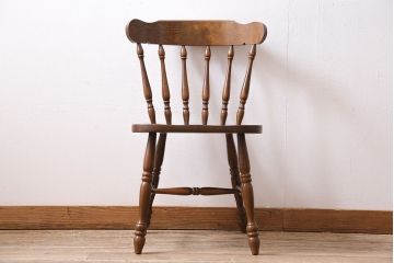 中古　飛騨産業　ビンテージキツツキ　穂高　WINDSOR　カントリースタイルにおすすめのウィンザーチェア(椅子、ダイニングチェア、ウインザーチェア)(R-046034)