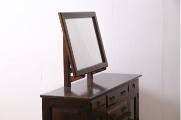 中古　民芸家具　松本民芸家具風　落ち着いた雰囲気の上品なドレッサー(鏡台)(R-046035)