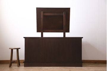 中古　民芸家具　松本民芸家具風　落ち着いた雰囲気の上品なドレッサー(鏡台)(R-046035)