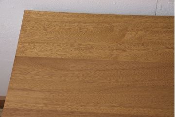 レトロ家具　小振りでかわいいペイントデスク(片袖机)(R-046036)