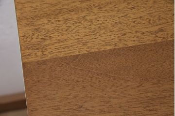 レトロ家具　小振りでかわいいペイントデスク(片袖机)(R-046036)