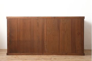 アンティーク家具　大正期　シンプルなつくりの収納箪笥(水屋箪笥、サイドボード、収納棚、戸棚)(R-046037)