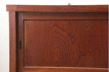 アンティーク家具　大正期　シンプルなつくりの重ね収納箪笥(水屋箪笥、キャビネット、食器棚、戸棚、夜具箪笥、布団箪笥)(R-046039)