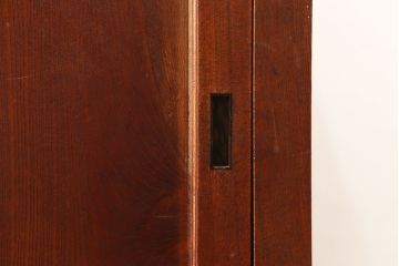 アンティーク家具　大正期　シンプルなつくりの重ね収納箪笥(水屋箪笥、キャビネット、食器棚、戸棚、夜具箪笥、布団箪笥)(R-046039)