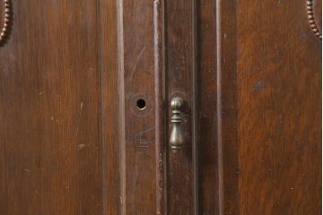 アンティーク家具　ナラ材　大正ロマン香る本箱(収納棚、キャビネット、ブックケース)(R-046040)