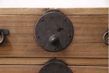 アンティーク家具　明治大正期　ストリップド(剥離)　総桐材　柔らかな木肌が魅力的な小箪笥(小物収納、引き出し)(R-046042)