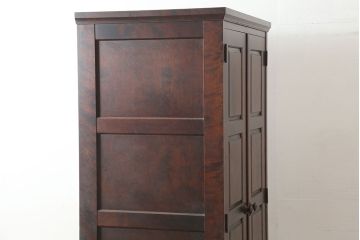 中古　北海道民芸家具　上品な雰囲気漂う濃い色味のワードローブ(R-046045)