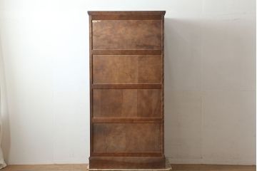 中古　北海道民芸家具　上品な雰囲気漂う濃い色味のワードローブ(R-046045)