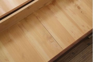 アンティーク家具　昭和初期　ストリップド(剥離)　槐(エンジュ)材　落ち着いた色合いが素敵なワードローブ(洋服タンス)(R-046047)