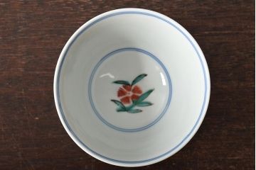 大明成化年製　花文色絵　茶碗6客セット(湯呑み、茶器、和食器)(R-046050)