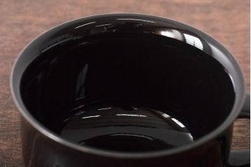 北欧　スウェーデン　BodaNova　ボダノバ　カップ&ソーサー5客セット(ブラック、洋食器)(R-046051)