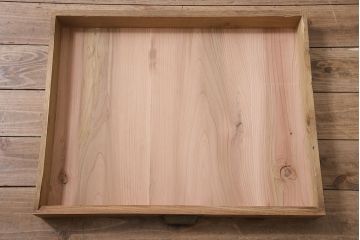 アンティーク家具　大正期　ストリップド(剥離)　天板ケヤキ一枚板　素朴な雰囲気のシンプルな文机(ローテーブル、センターテーブル)(R-046062)
