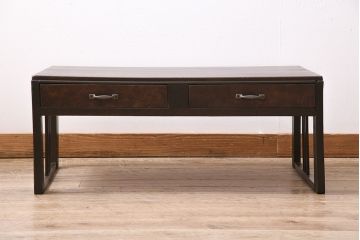 アンティーク家具　昭和初期　深みのある木味が魅力のレトロな文机(ローテーブル、センターテーブル)(R-046063)