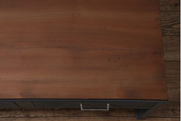 アンティーク家具　昭和中期　ペイント　メンズライクなお部屋に似合う文机(座机)(R-046064)