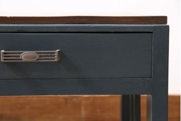 アンティーク家具　昭和中期　ペイント　メンズライクなお部屋に似合う文机(座机)(R-046064)
