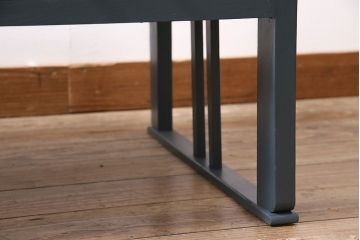 アンティーク家具　昭和中期　ペイント　メンズライクなお部屋に似合う文机(座机)(R-046064)