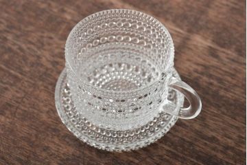 北欧　iittala　イッタラ　アールネ　グラス2客　カステヘルミ　カップ&ソーサー(洋食器)(R-046067)