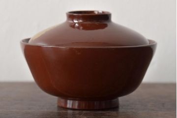 大正〜昭和初期　小槌蒔絵　木製椀7客(漆器、蓋付き椀、お椀)(R-046074)