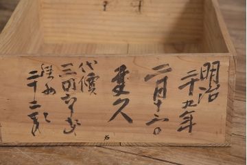 アンティーク家具　明治大正期　ストリップド(剥離)　前面ケヤキ材　年月を重ねた木肌が味わい深い戸棚(収納棚、和タンス)(R-046076)
