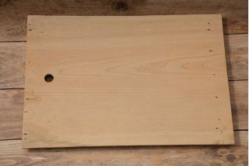 アンティーク家具　昭和初期　ストリップド(剥離)　栓材　バイカラーがおしゃれな戸棚付きの両袖机(文机、ローテーブル、センターテーブル)(R-046077)