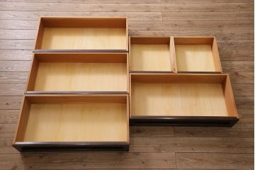 ビンテージ家具　松本民芸家具　503型整理タンス　直線のデザインが目を引くチェスト(引き出し、衣装タンス、ヴィンテージ)(定価約33万円)(R-046079)