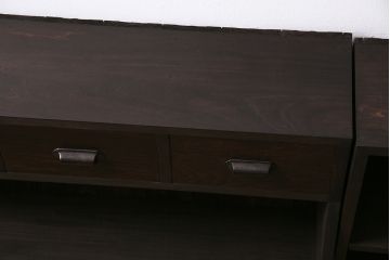 ラフジュ工房オリジナル　すっきりとしたデザインが使い勝手のよい2段重ねのブックシェルフ(本棚、収納棚、ウッドシェルフ)(R-046082)