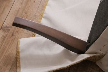 中古　アメリカ製　EJ Victor　優雅なフォルムのハイバックチェア(アームチェア、椅子)(R-046085)