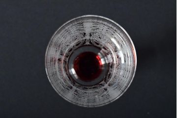 KAGAMI　カガミクリスタル　ワイングラス3点(切子、エッチング)(R-046103)