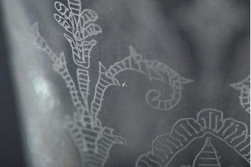 KAGAMI　カガミクリスタル　ワイングラス3点(切子、エッチング)(R-046103)
