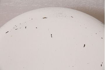 アンティーク家具　昭和初期　さわやかなホワイトペイントのスツール(木製チェア、丸椅子)(R-046109)