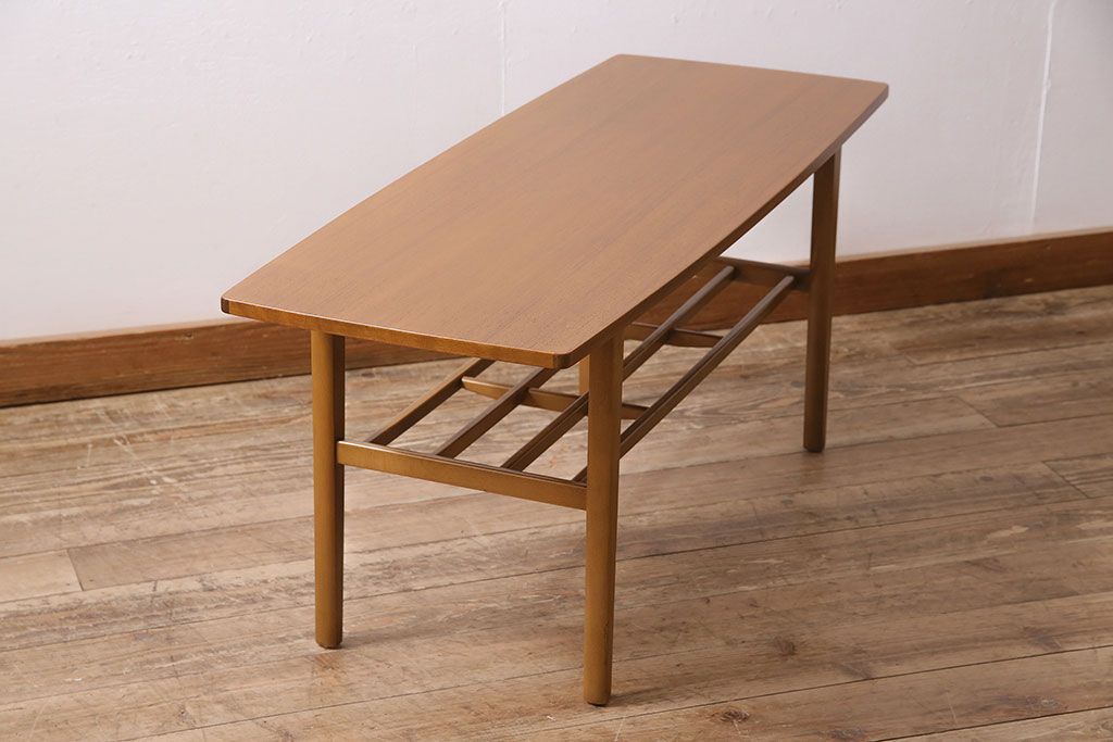 ヴィンテージ家具　北欧ビンテージ　Nathan(ネイサン)社　チーク材　コーヒーテーブル(センターテーブル)(R-046111)