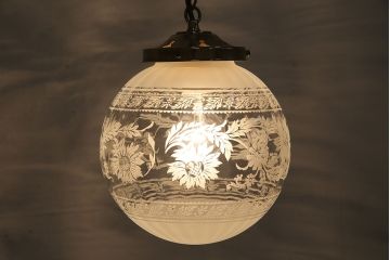 ヴィンテージ照明　イギリスビンテージ　優雅な雰囲気を高めるペンダントライト(吊り下げ照明、天井照明)(R-046113)