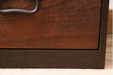 アンティーク家具　明治大正期　引き出し付き　味のある雰囲気が魅力の収納棚(本棚)(R-046119)