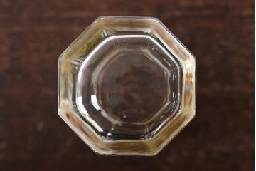 イタリア　ベネチアンガラス　金彩　花の図　グラス6客セット(コップ、タンブラー、ヴェネチアングラス)(R-046122)