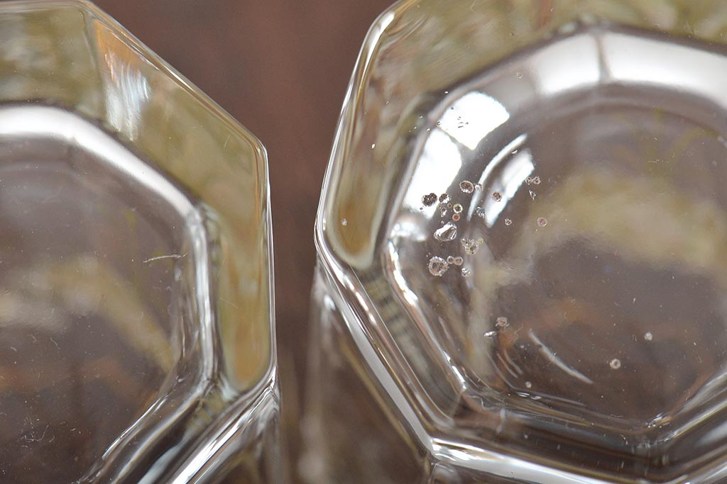 イタリア　ベネチアンガラス　金彩　花の図　グラス6客セット(コップ、タンブラー、ヴェネチアングラス)(R-046122)