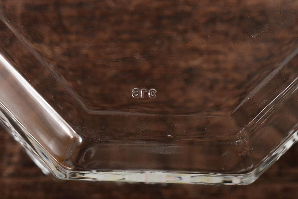 イタリア　ベネチアンガラス　金彩　花の図　小物入れ・お皿　2点セット(変形皿、菓子皿、洋食器、ヴェネチアングラス)(R-046124)