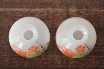昭和初期　古い乳白ガラス　雛徳利(雛道具)(R-046137)