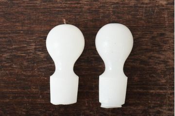 昭和初期　古い乳白ガラス　雛徳利(雛道具)(R-046137)