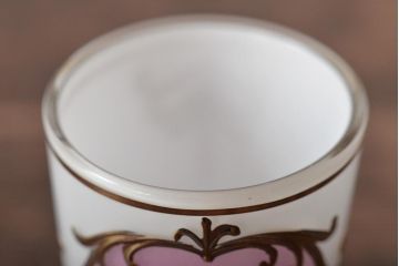 チェコ　ボヘミアガラス　花柄　金彩　デカンタ　グラス6客セット(ガラス瓶、コップ、洋食器)(R-046138)
