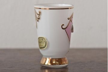 チェコ　ボヘミアガラス　花柄　金彩　デカンタ　グラス6客セット(ガラス瓶、コップ、洋食器)(R-046138)