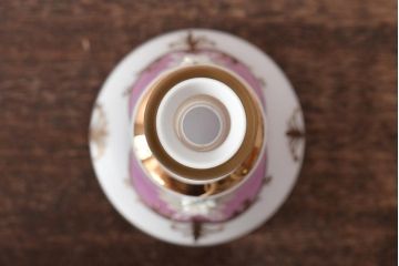 チェコ　ボヘミアガラス　花柄　金彩　デカンタ　グラス6客セット(ガラス瓶、コップ、洋食器)(R-046138)