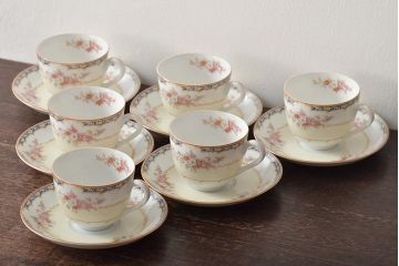 オールドノリタケ　カップ&ソーサー6客セット　共箱(洋食器)(R-046139)