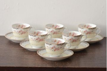 オールドノリタケ　カップ&ソーサー6客セット　共箱(洋食器)(R-046139)